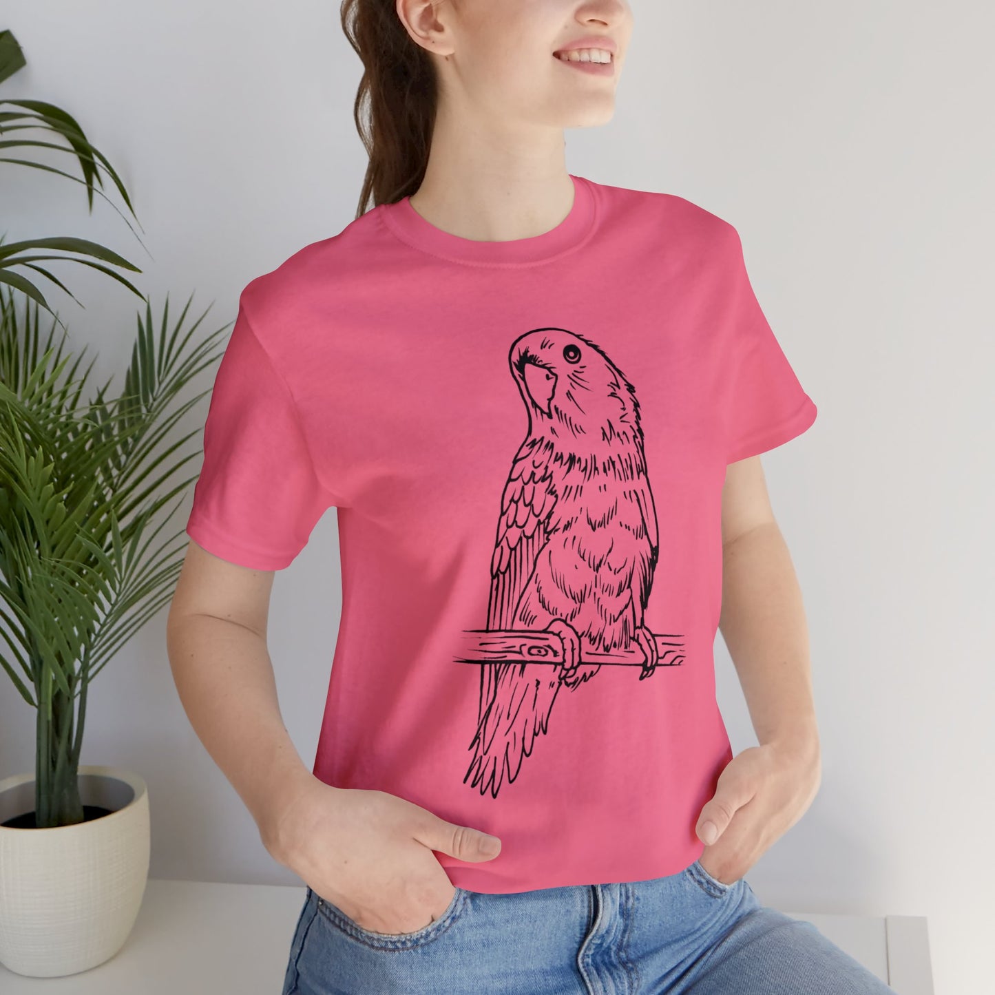 Lovebird Cutie Pie, camiseta de arte lineal