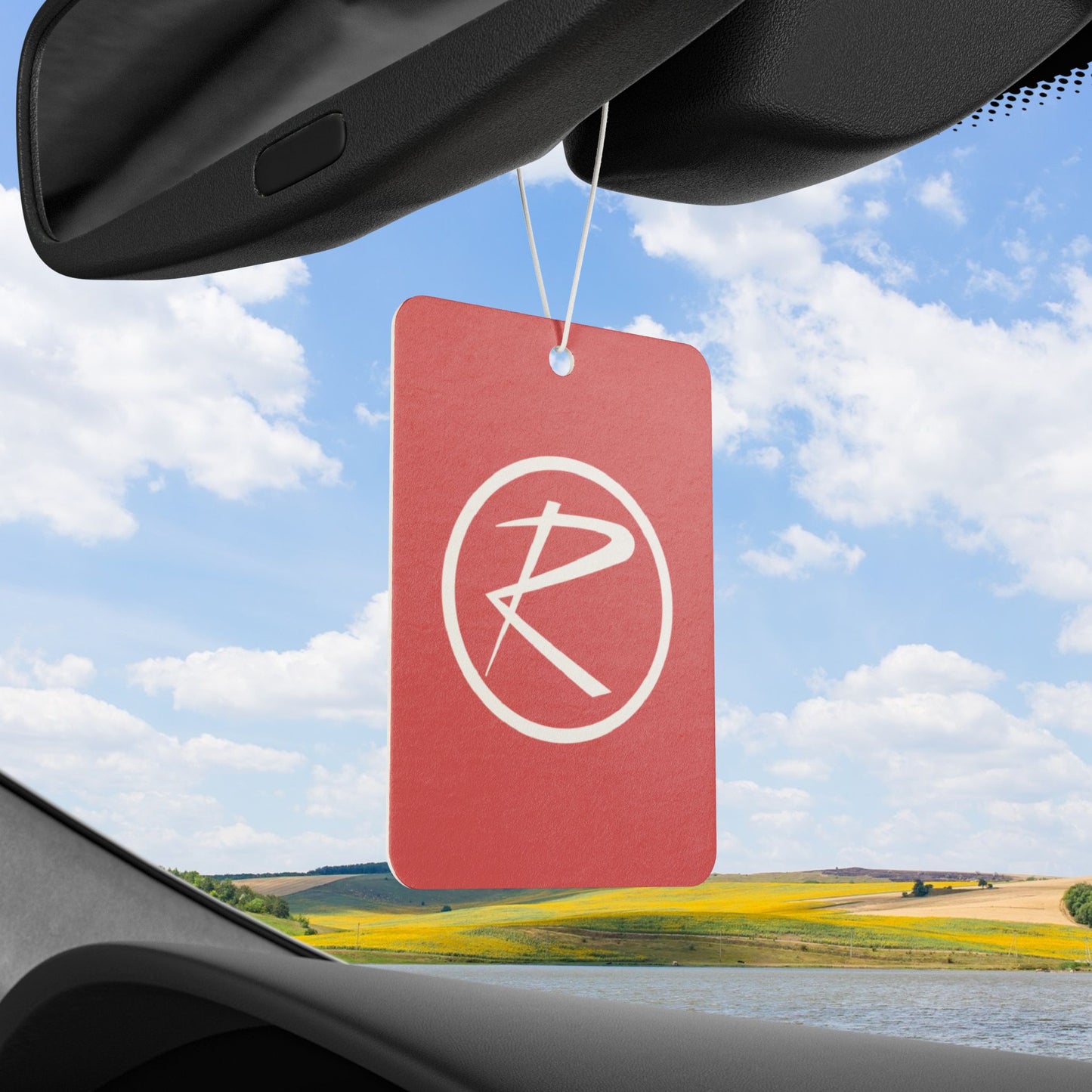 Rambler White Logo Red Air Freshener