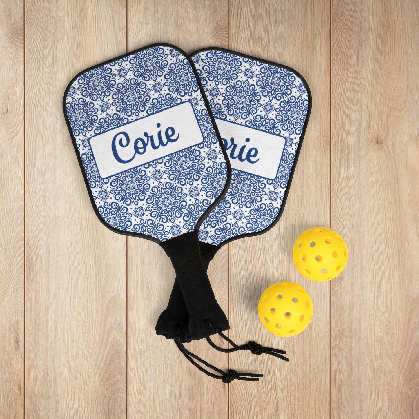 Frilly Blue Pickleball Paddles