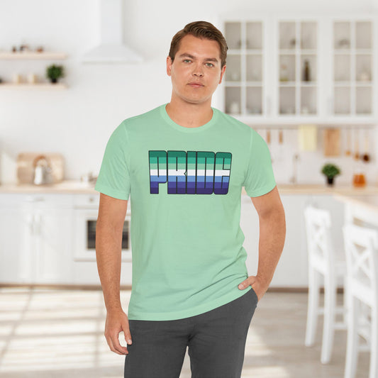 Mint Gay Men Trans-Inclusive Pride 7-Stripe Tee