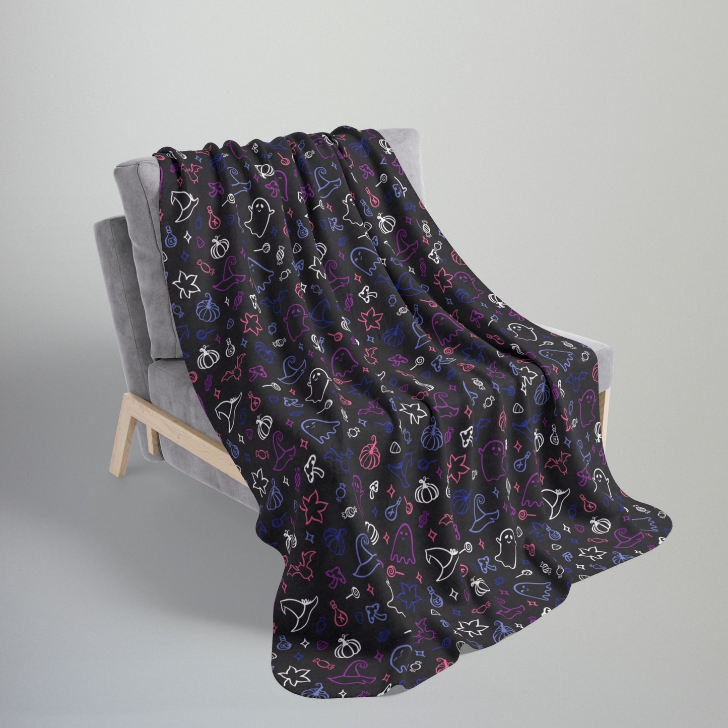 Genderfluid Pride Halloween Fleece Sherpa Blanket