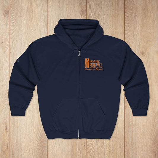 I Just Wanna Get Spooky & Roller Coasters Zip Hoodie • Irvine Ondrey Engineering