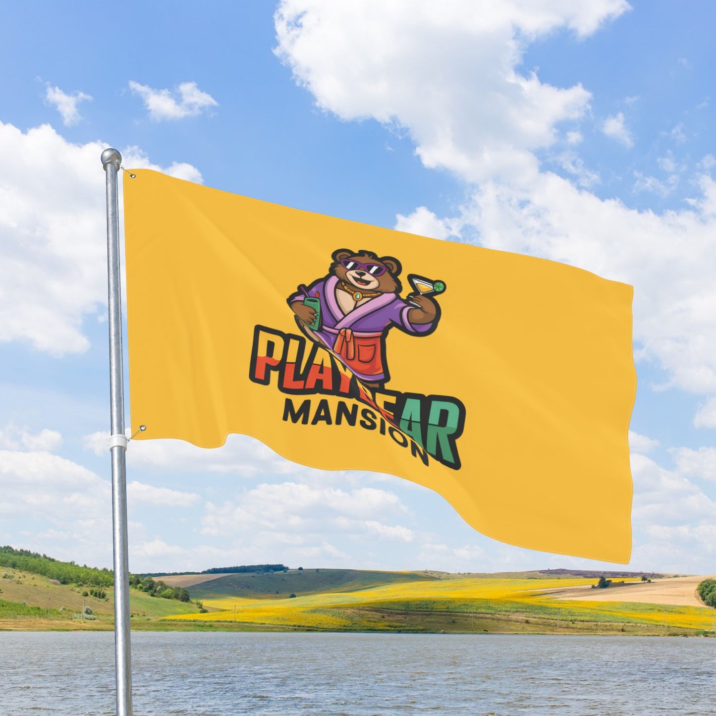 Playbear Mansion Double-Sided Flag with Grommets