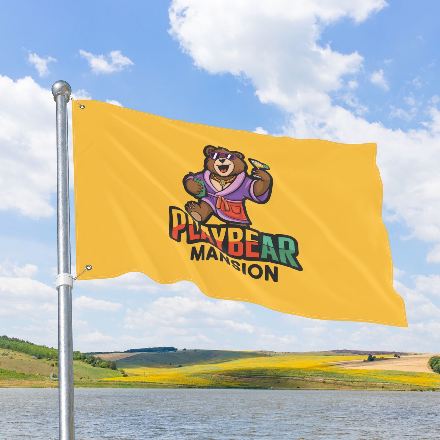 Playbear Mansion Double-Sided Flag with Grommets