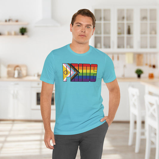 Turquoise Intersex-Inclusive Rainbow Pride Tee