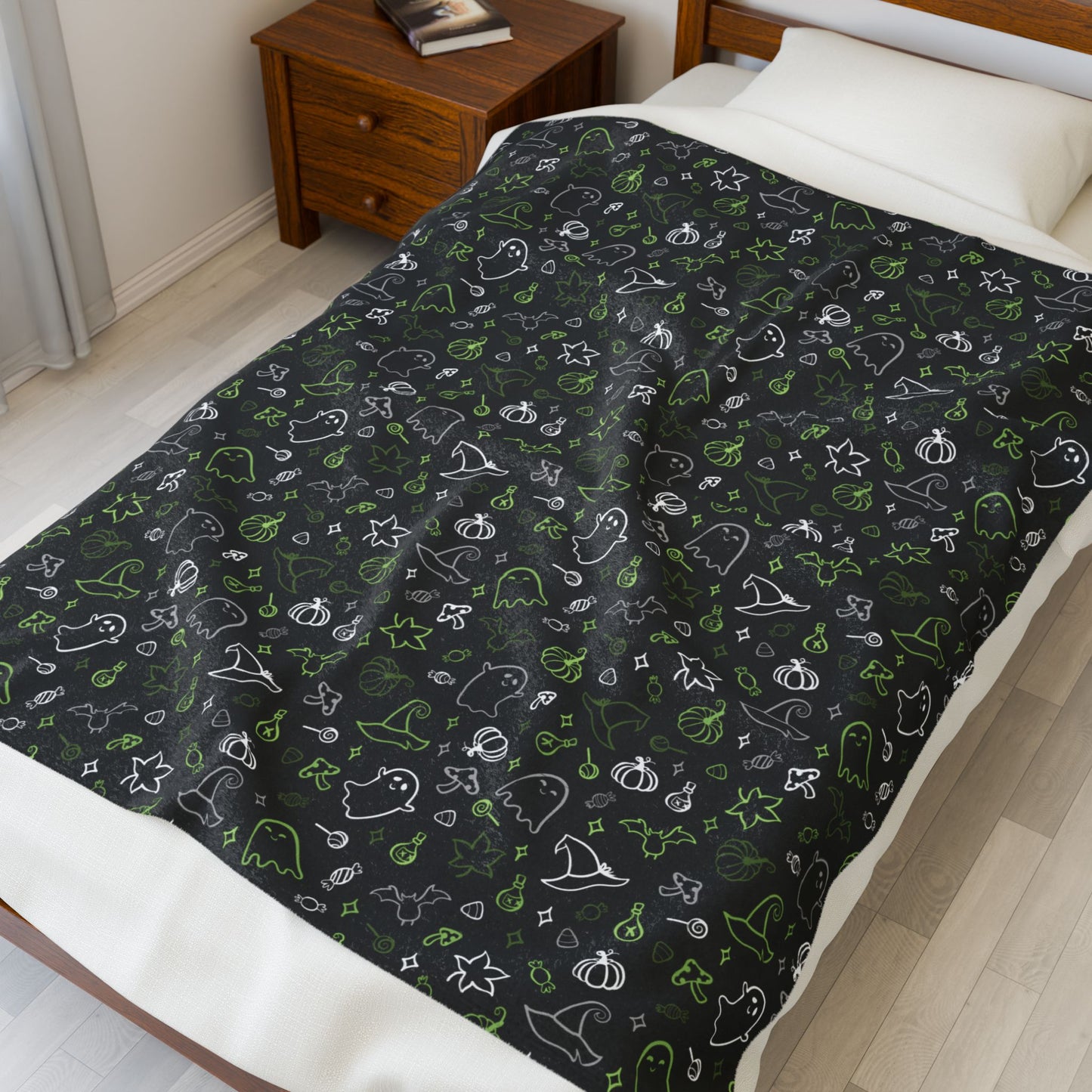 Agender Pride Halloween Velveteen Plush Blanket