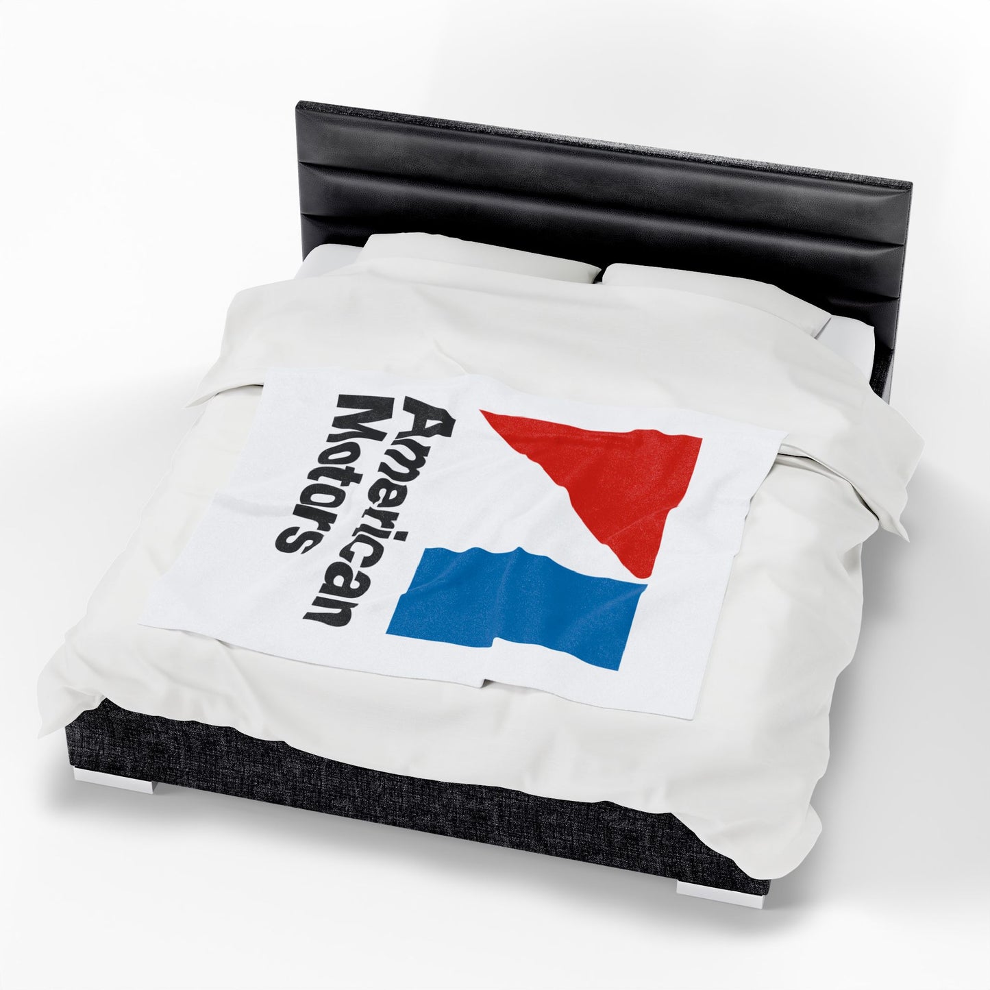 Velveteen Plush AMC Logo White Blanket
