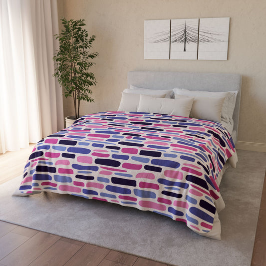 60" × 80" Beige Omnisexual Pride Fleece Sherpa Blanket