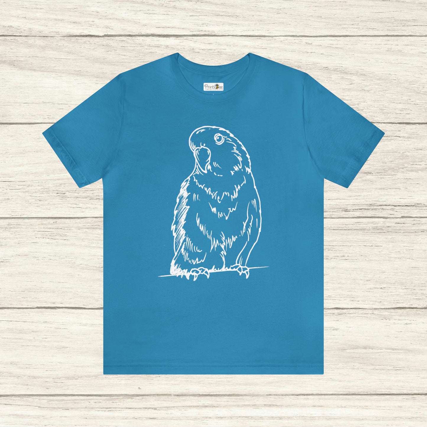 Floofball Lovebird, Line Art Tee