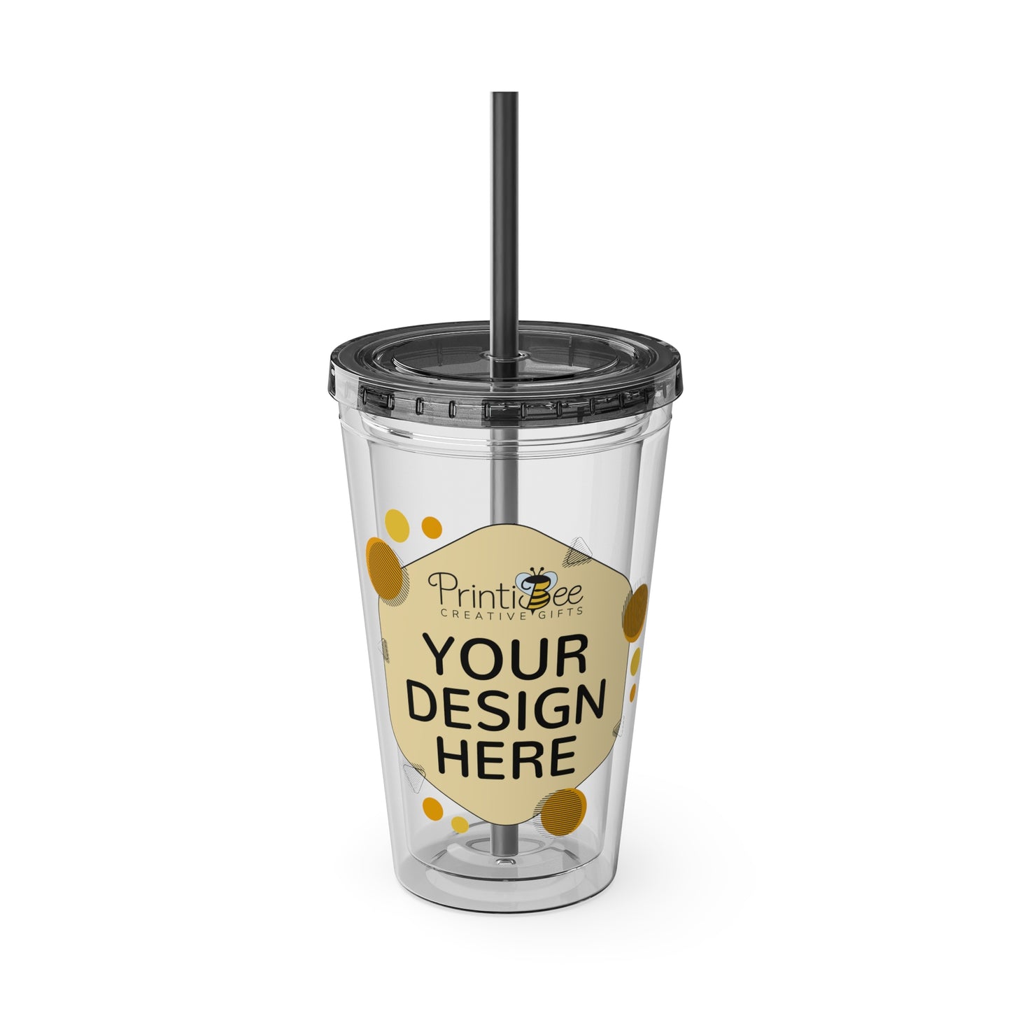 Custom 16oz Tumbler with Straw