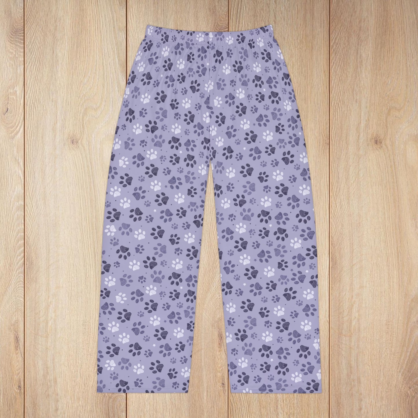 Men’s Lavender Paw Prints Pajama Pants