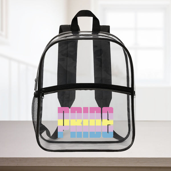 Clear Black One size Aporagender Pride 15"×12" Clear Backpack