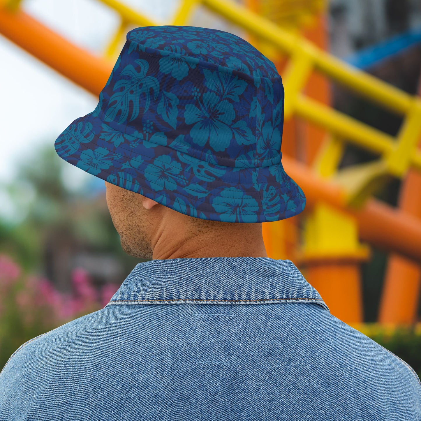 Blue Tropical Bucket Hat • Irvine Ondrey Engineering