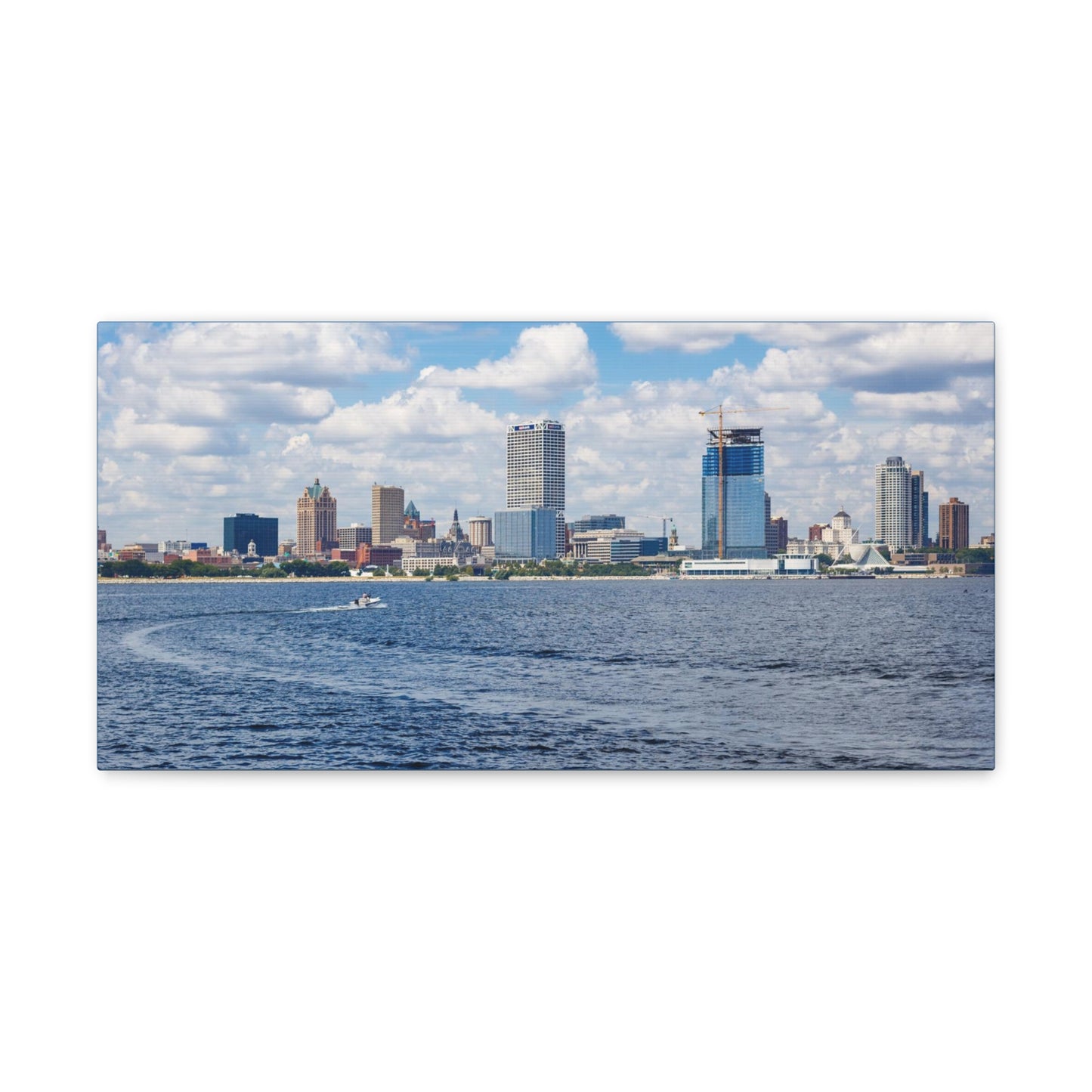 Milwaukee Wisconsin Skyline du lac Michigan, photographie sur toile Wrap Wall Art