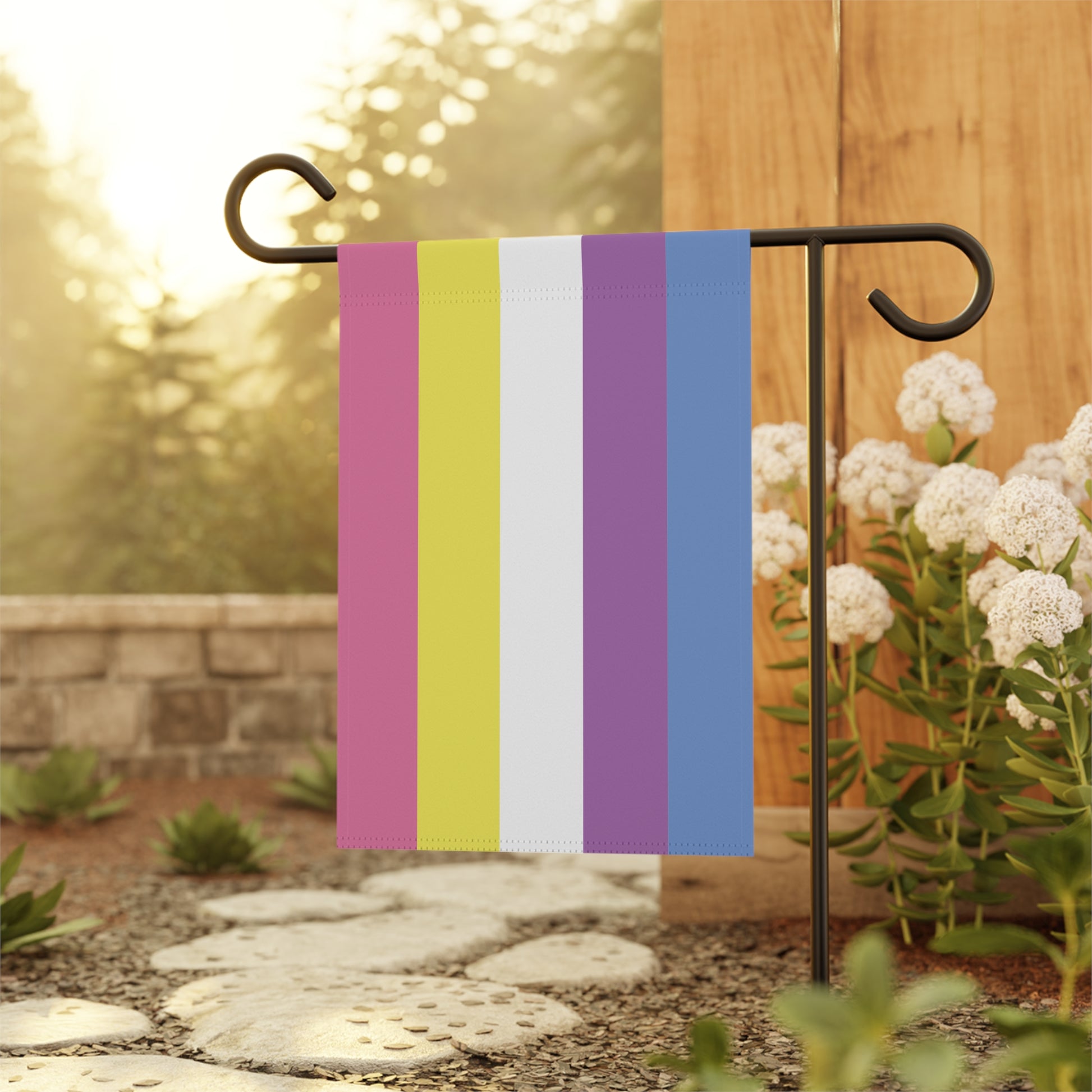 Bigender Yellow Pride Garden Banner