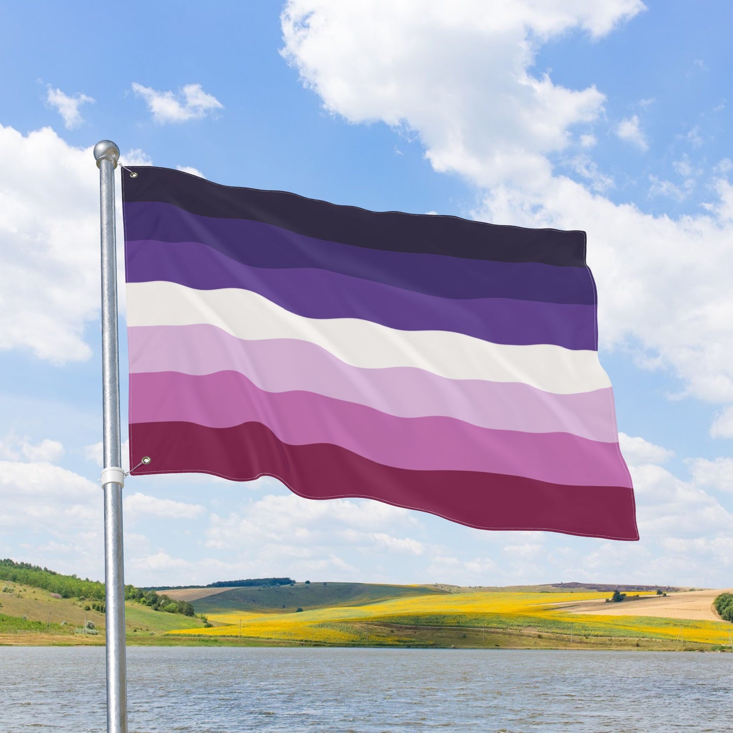 Butch Lesbian Purple Double-Sided Pride Flag with Grommets