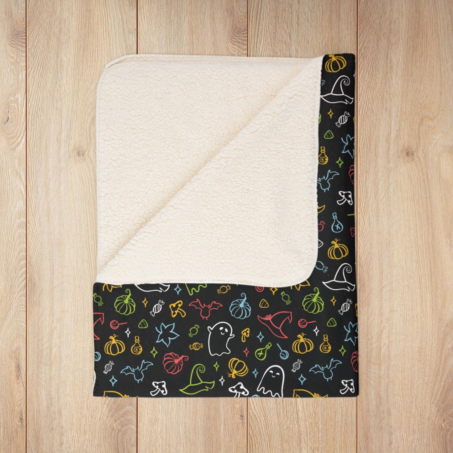 Queer Pride Halloween Fleece Sherpa Blanket