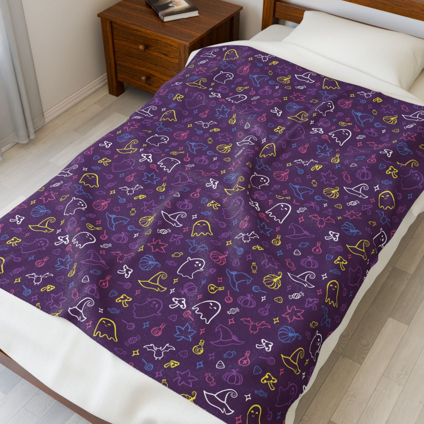Bigender Yellow Pride Halloween Velveteen Plush Blanket