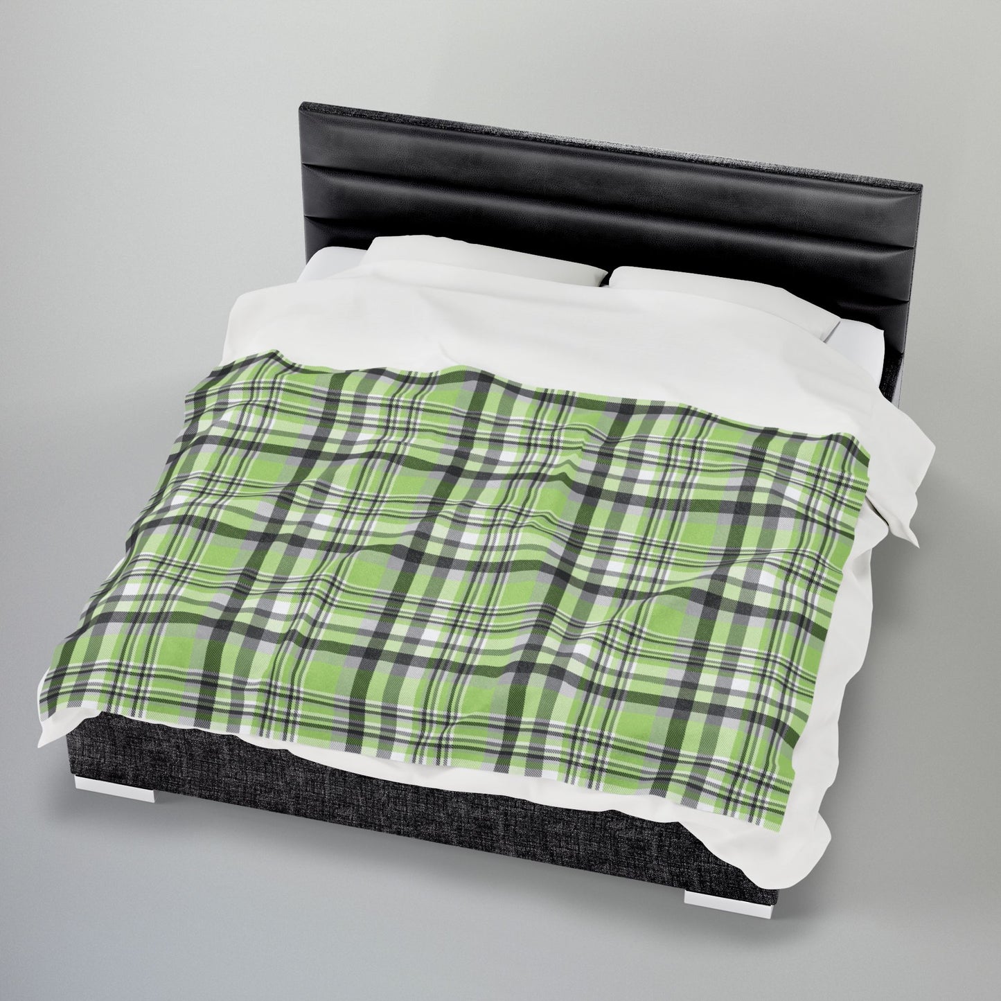 Agender Pride Plaid Velveteen Plush Blanket