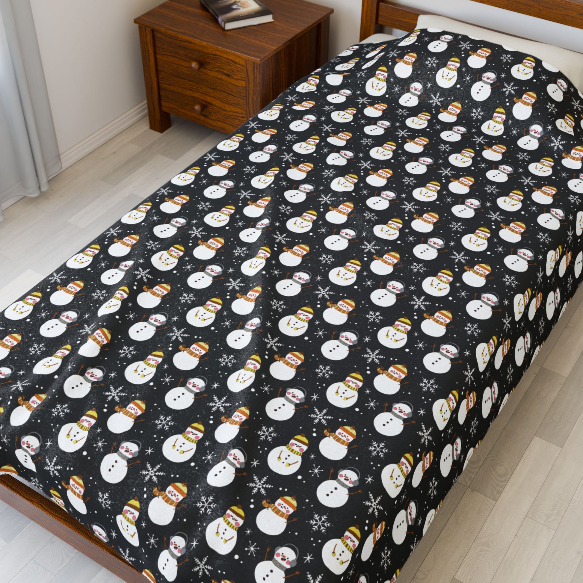 Bear Pride Snowmen Velveteen Plush Blanket