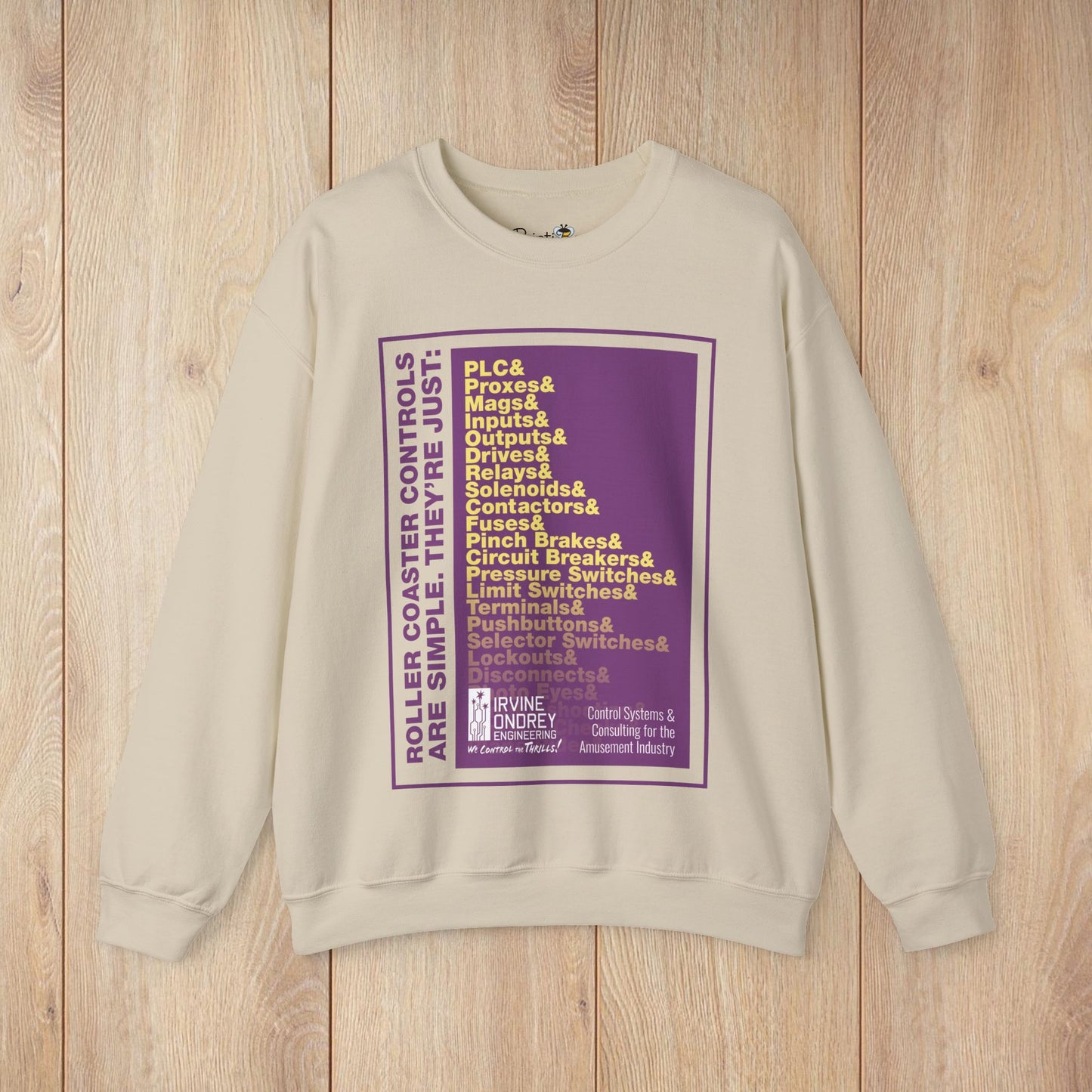 OG Controls Sweatshirt (FRONT graphic) • Irvine Ondrey Engineering