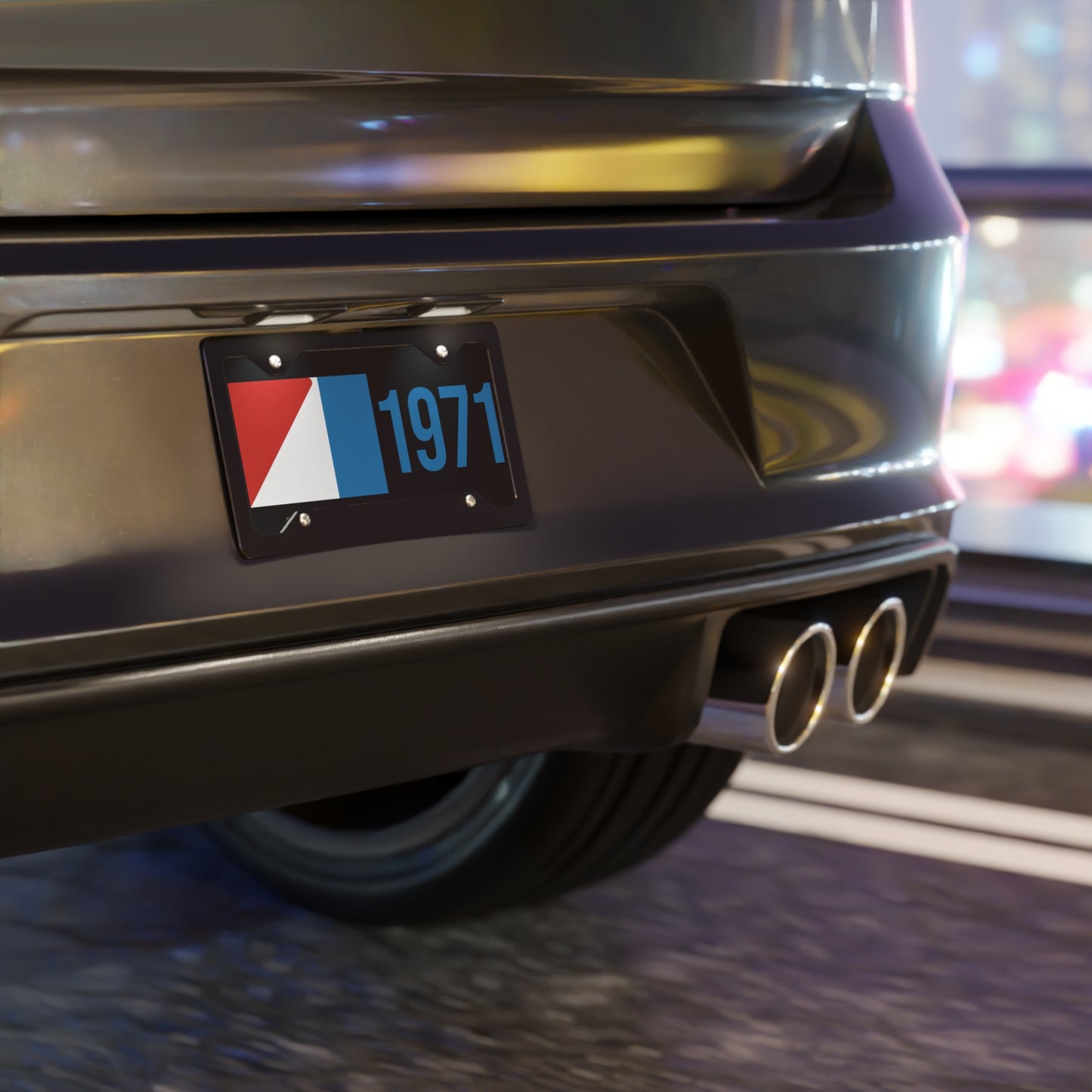 AMC Logo w/ Blue Year Black Custom Vanity Plates