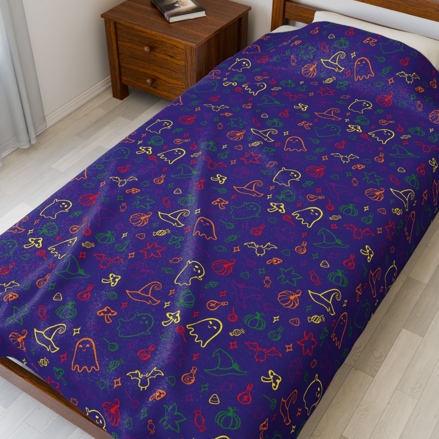 Rainbow Pride Halloween Velveteen Plush Blanket