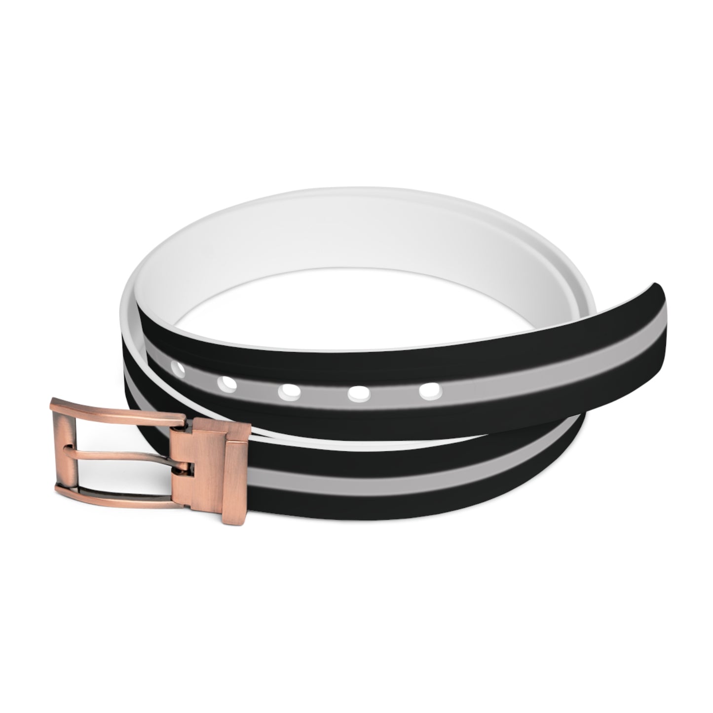 Thin Silver Line Flag Belt