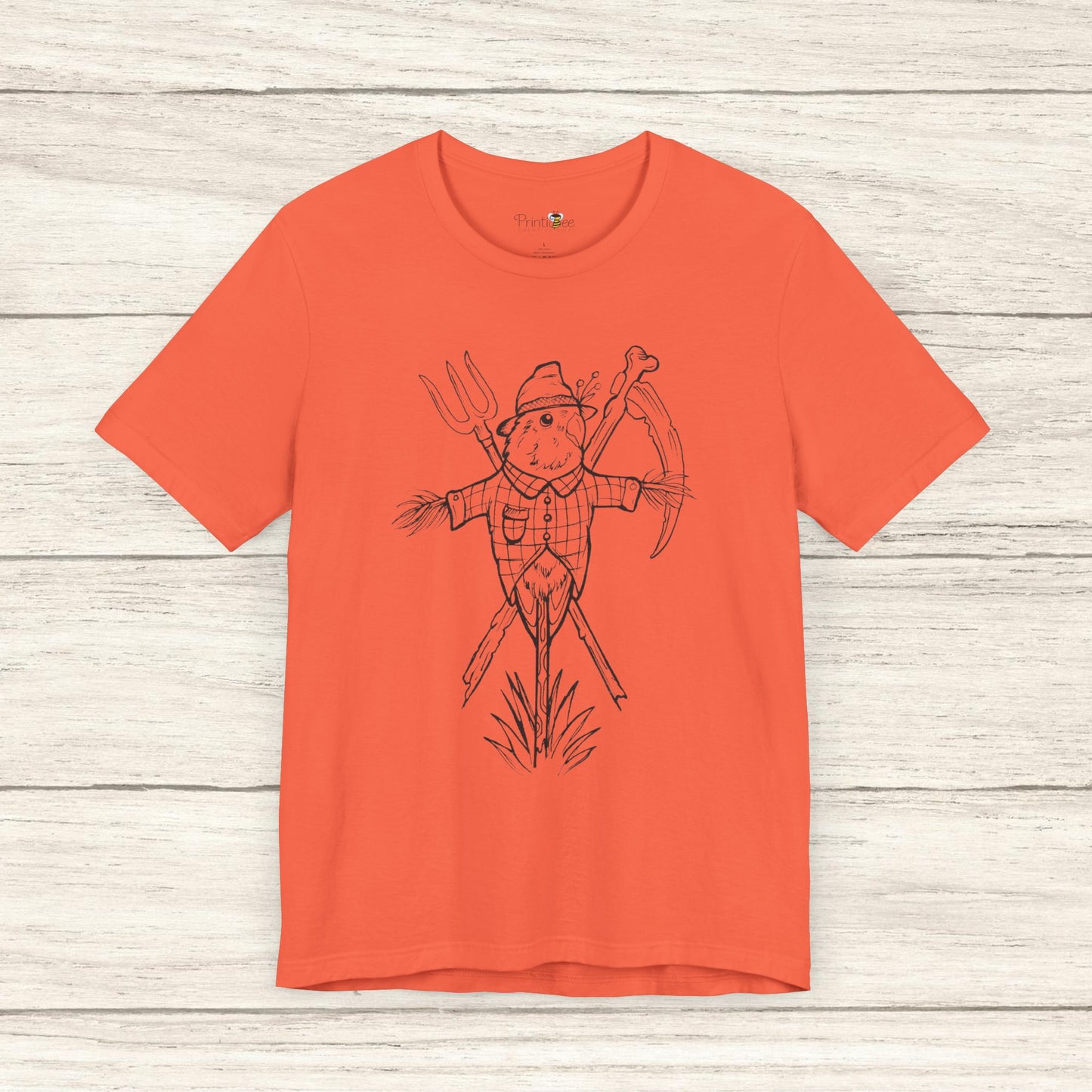 Scarecrow Lovebird, Line Art Tee