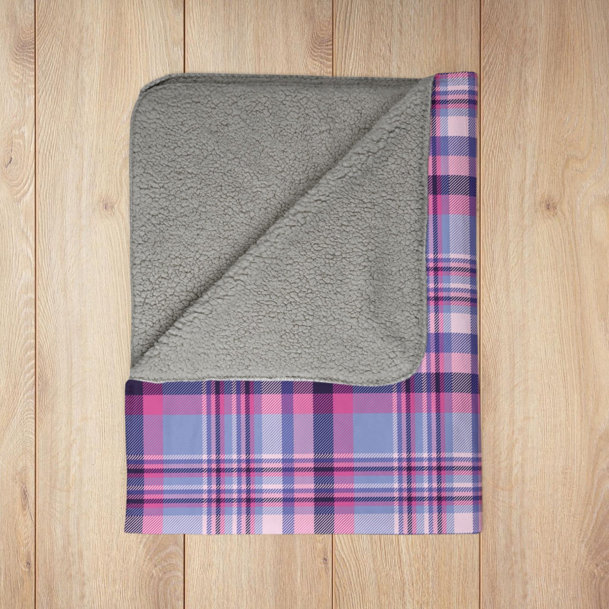 Omnisexual Pride Plaid Fleece Sherpa Blanket