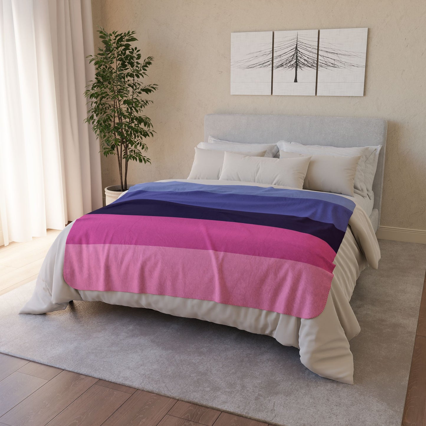 Fleece Sherpa Omnisexual Pride Flag Blanket