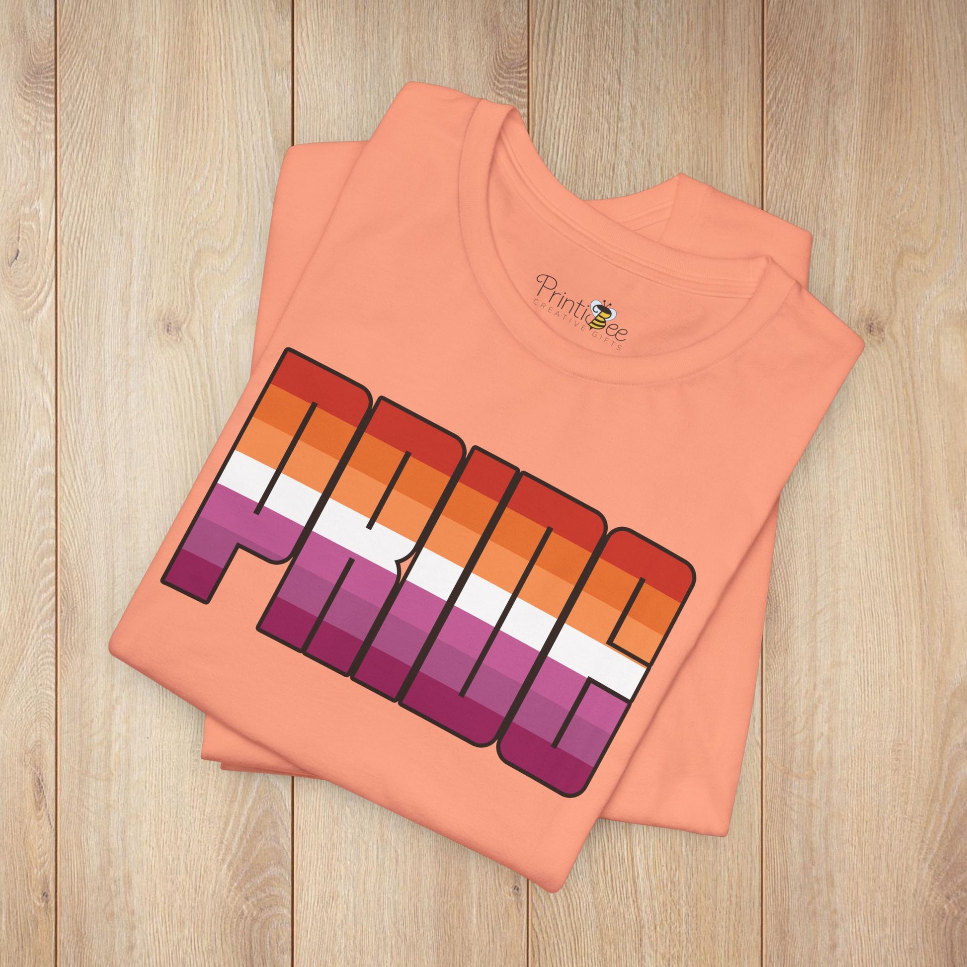 Lesbian Pride 7-Stripe Sunset Tee