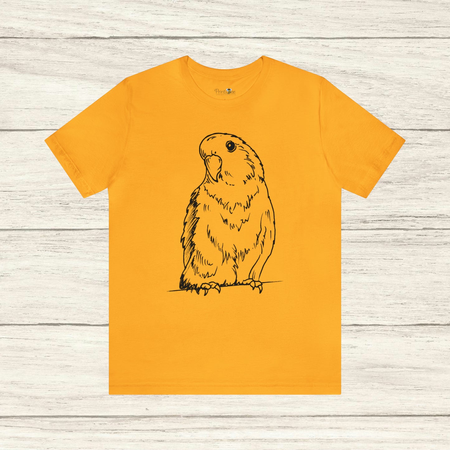 Floofball Lovebird, Line Art Tee