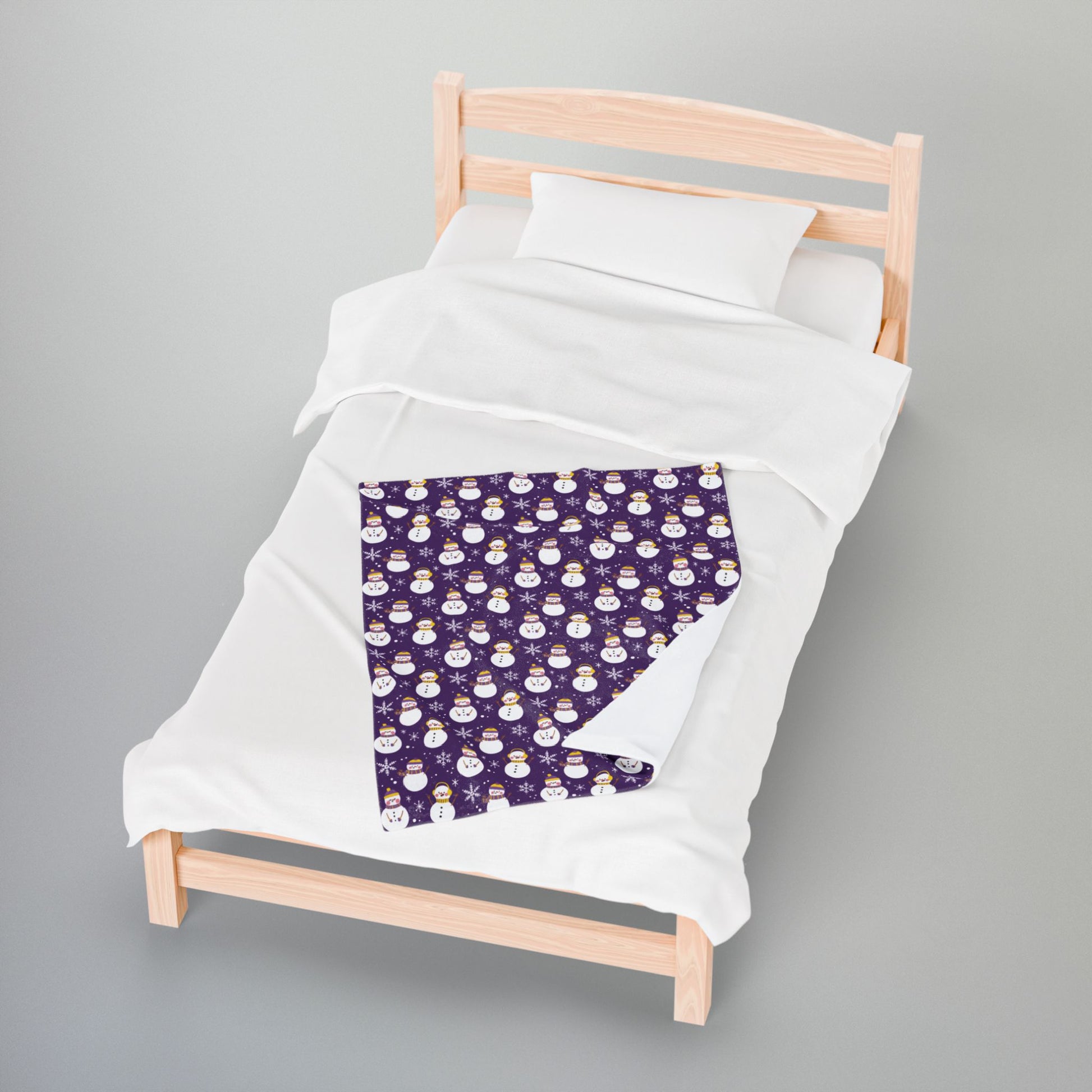 Intersex Pride Snowmen Velveteen Plush Blanket