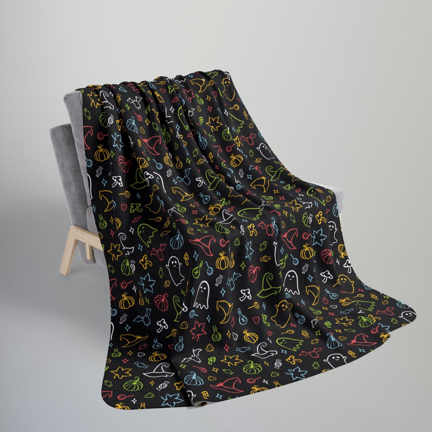 Queer Pride Halloween Fleece Sherpa Blanket
