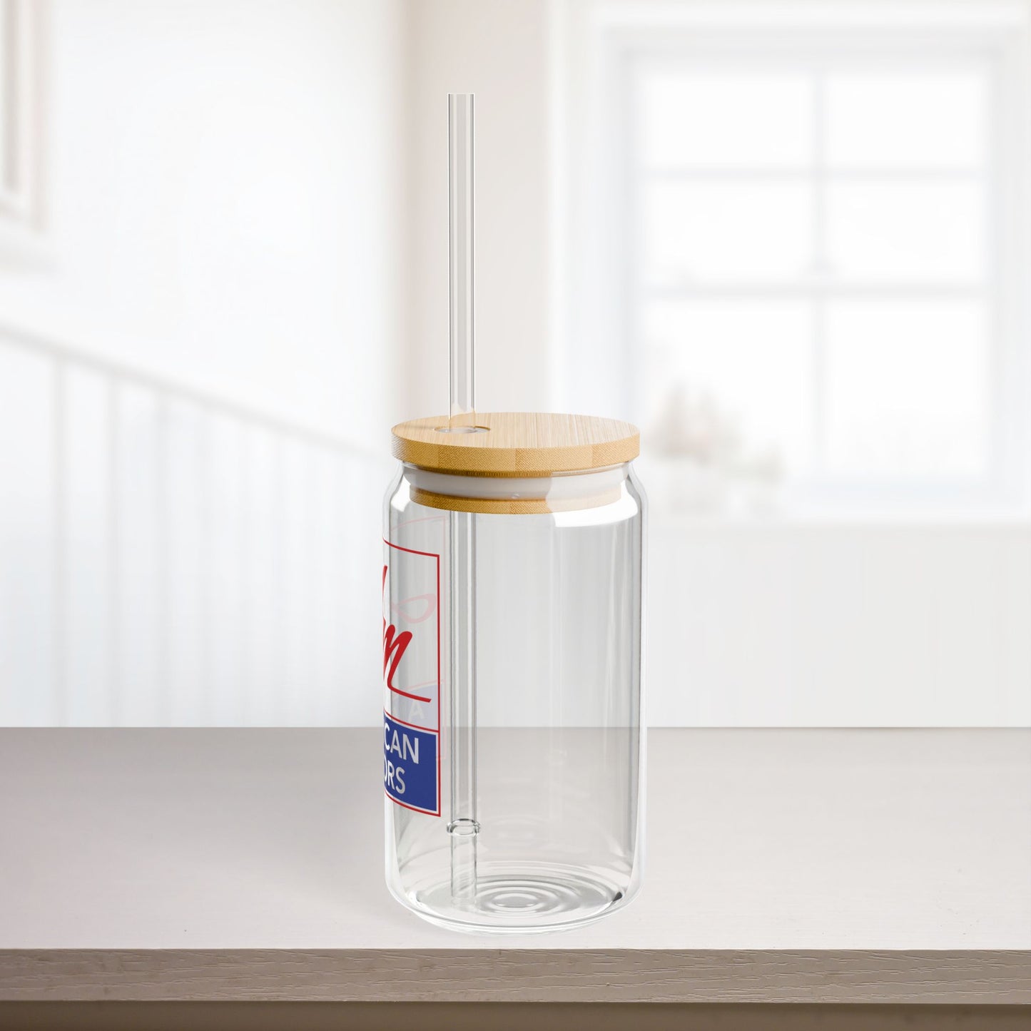 AMC Square Logo 16oz Sipper Glass with Lid & Straw