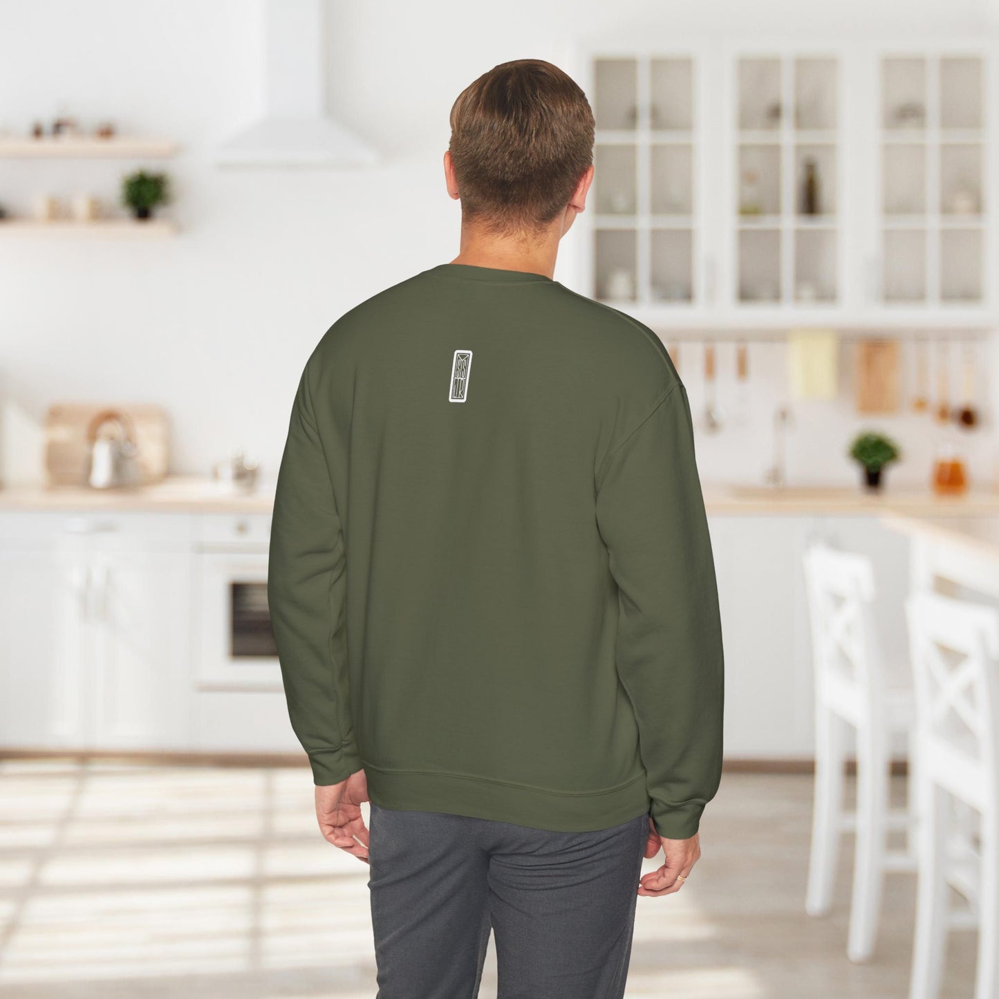 Ghetto Blaster, sudadera con cuello redondo y arte lineal
