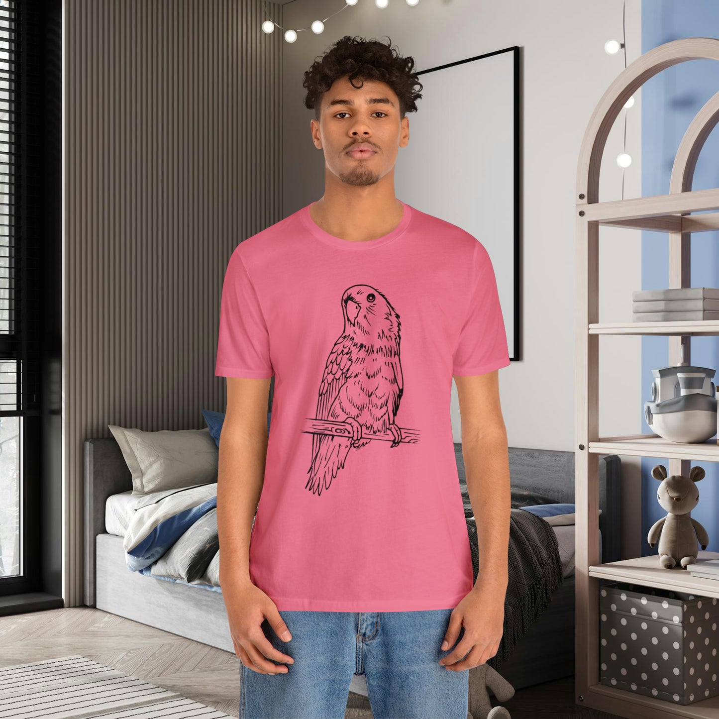 Lovebird Cutie Pie, camiseta de arte lineal