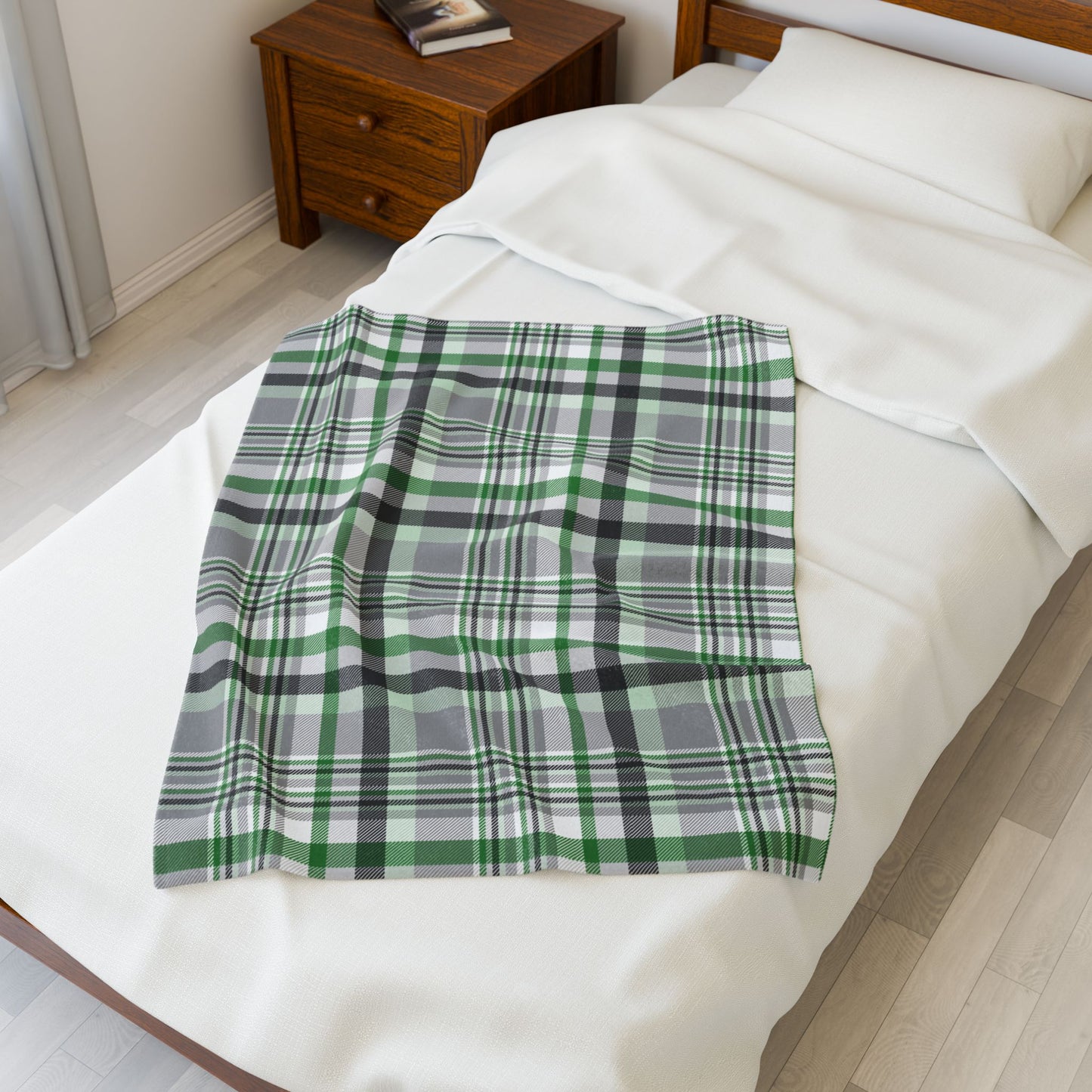 Demiromantic Pride Plaid Velveteen Plush Blanket