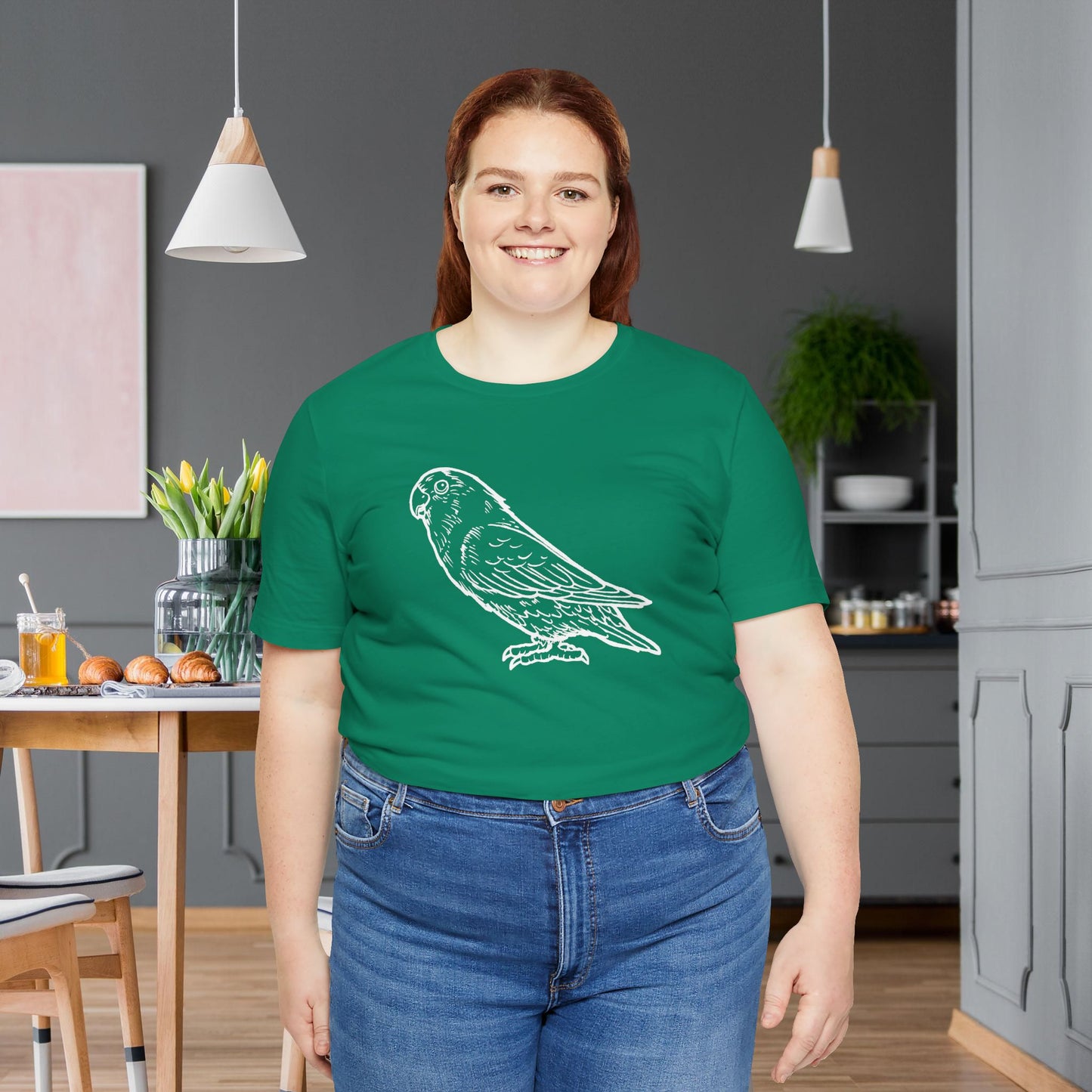 Holly Girl Lovebird, Line Art Tee