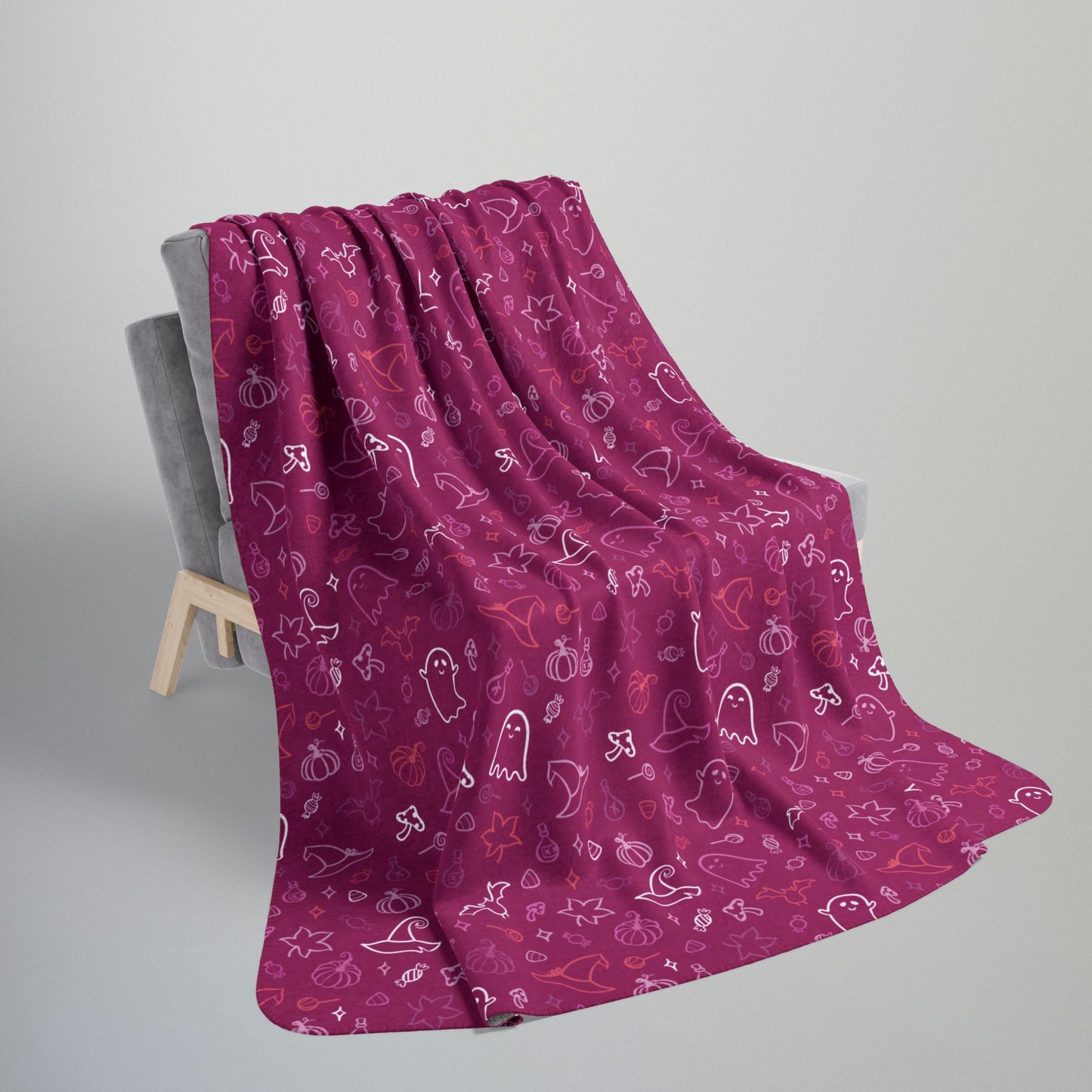 Lesbian Pink Pride Halloween Fleece Sherpa Blanket