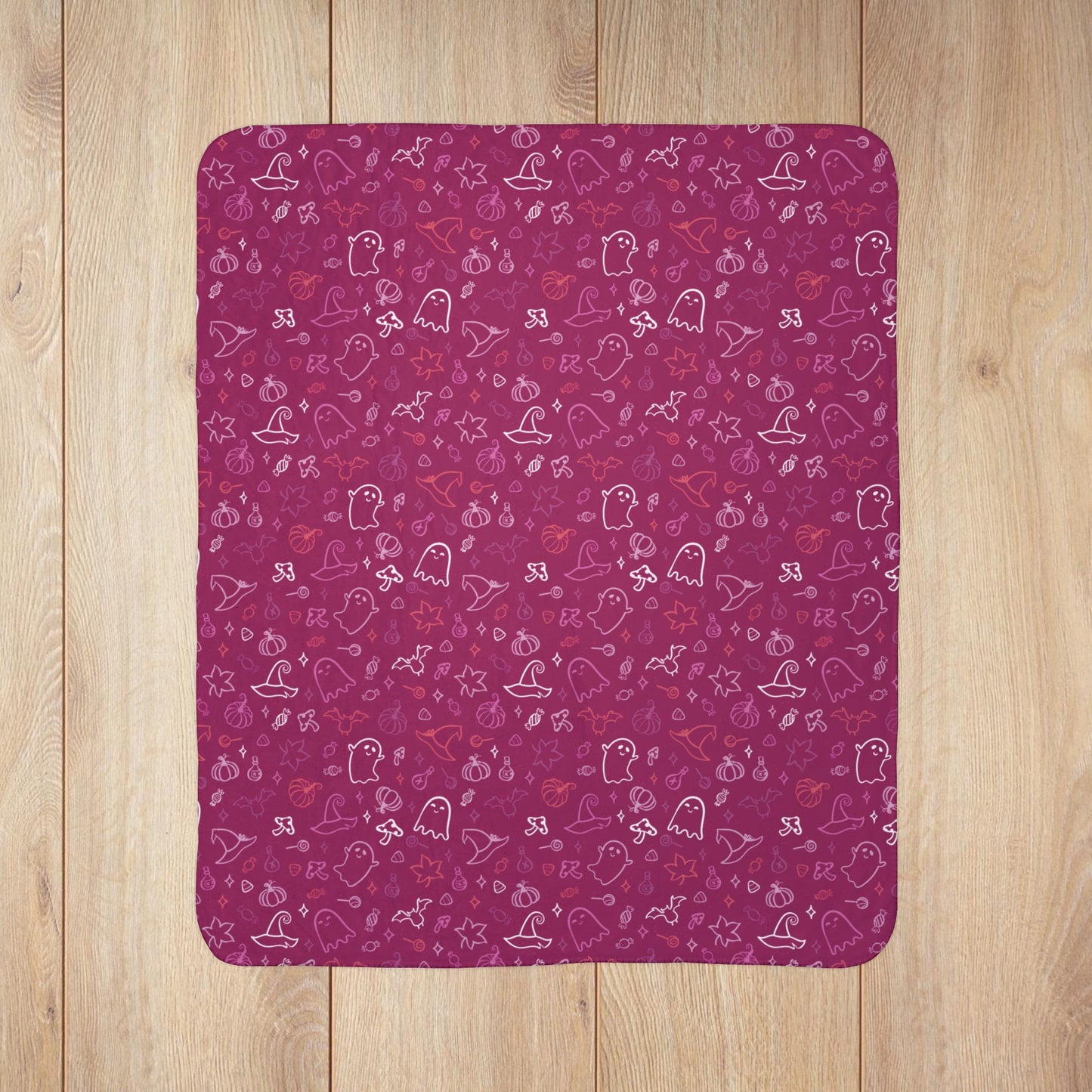 Lesbian Pink Pride Halloween Fleece Sherpa Blanket