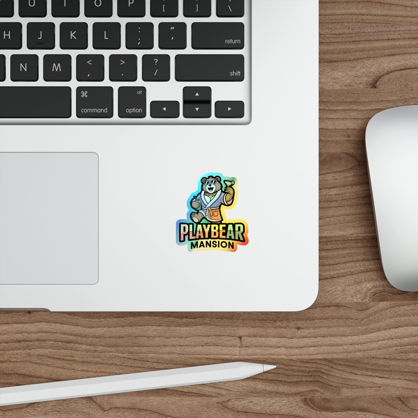 Holographic Playbear Mansion Stickers