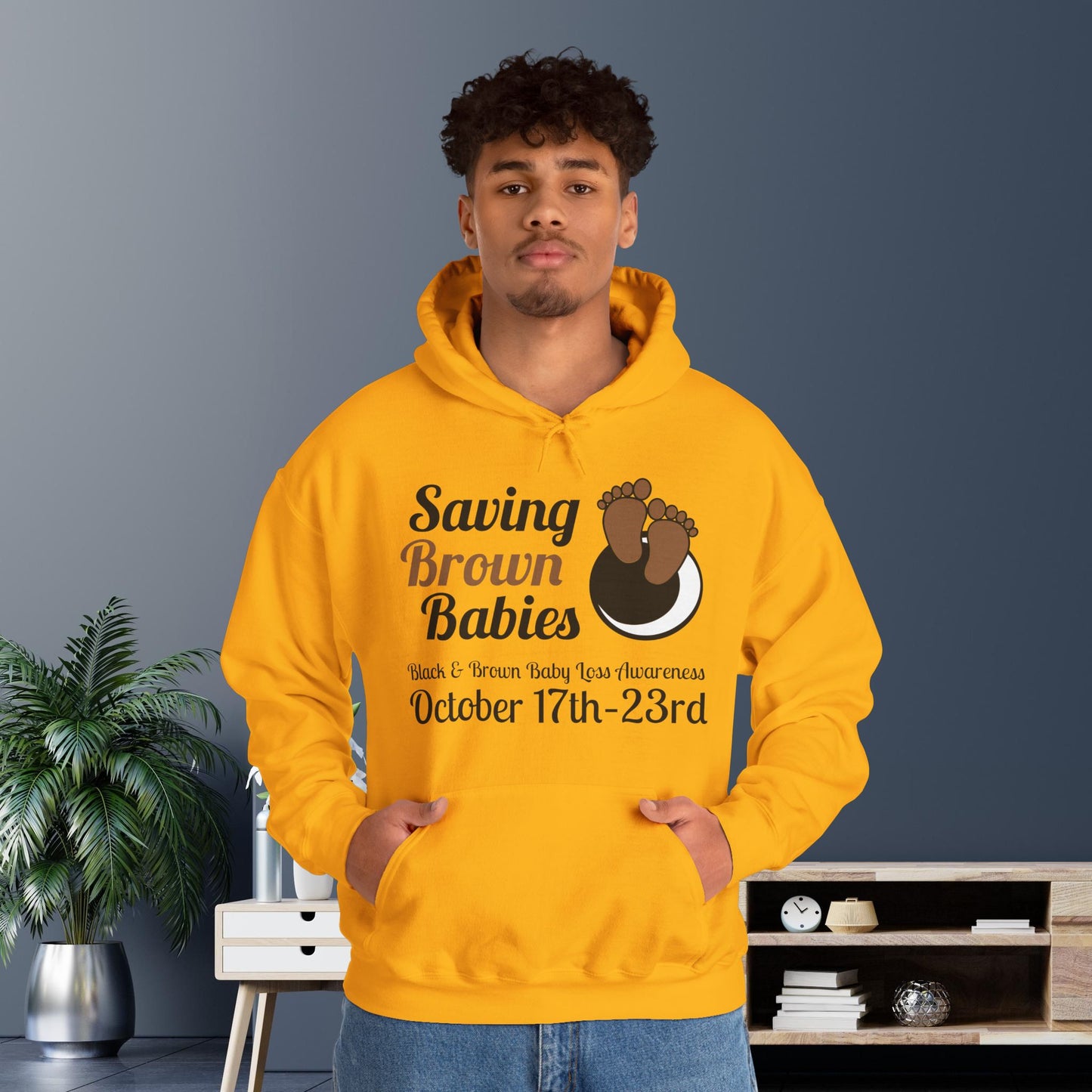 Quietly United in Loss Together Non-Profit / Saving Brown Babies Charity Sweatshirt à capuche, Grossesse et sensibilisation à la perte du nourrisson
