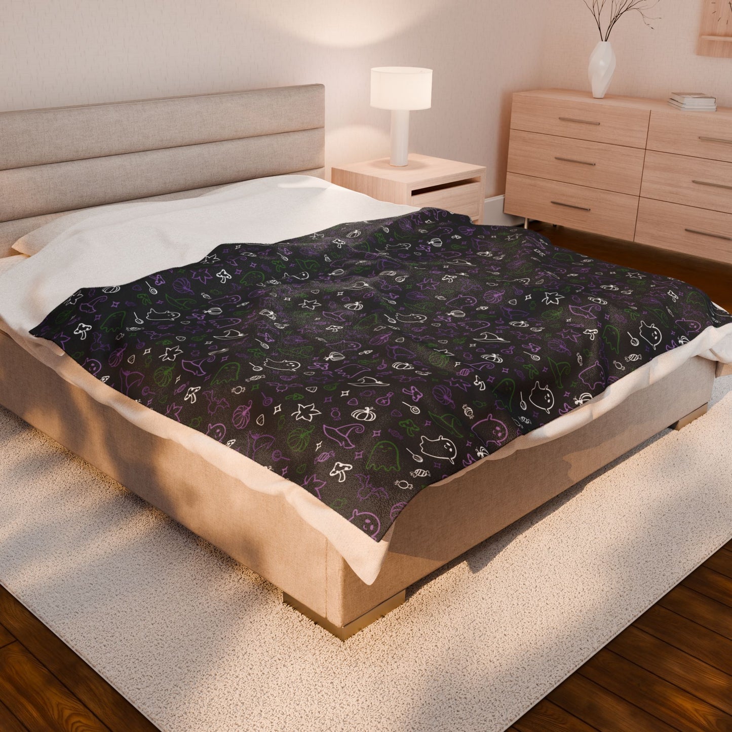 Genderqueer Pride Halloween Velveteen Plush Blanket
