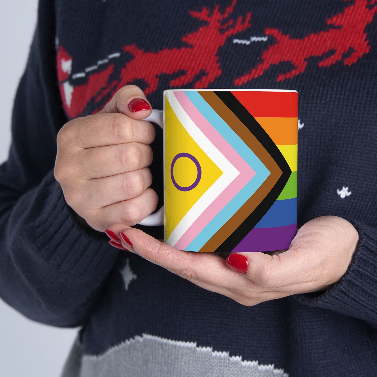 Intersex-Inclusive Progress Rainbow Pride Flag 11oz or 15oz Ceramic Mug