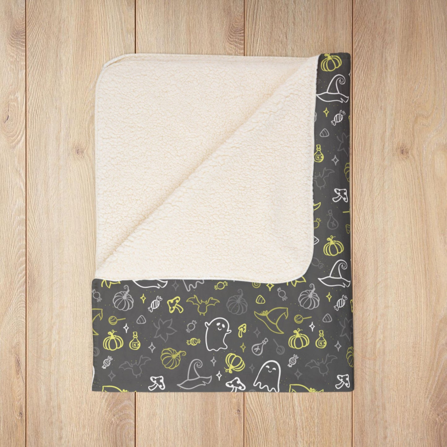 Demigender Pride Halloween Fleece Sherpa Blanket