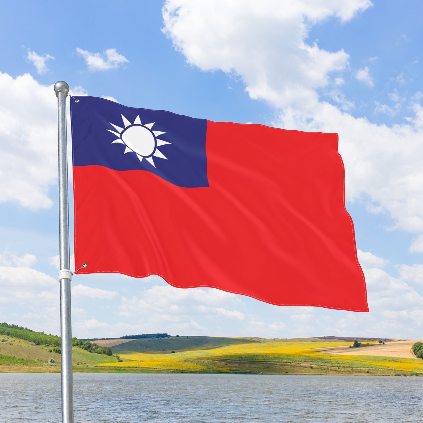 Taiwan ROC Flag with Grommets