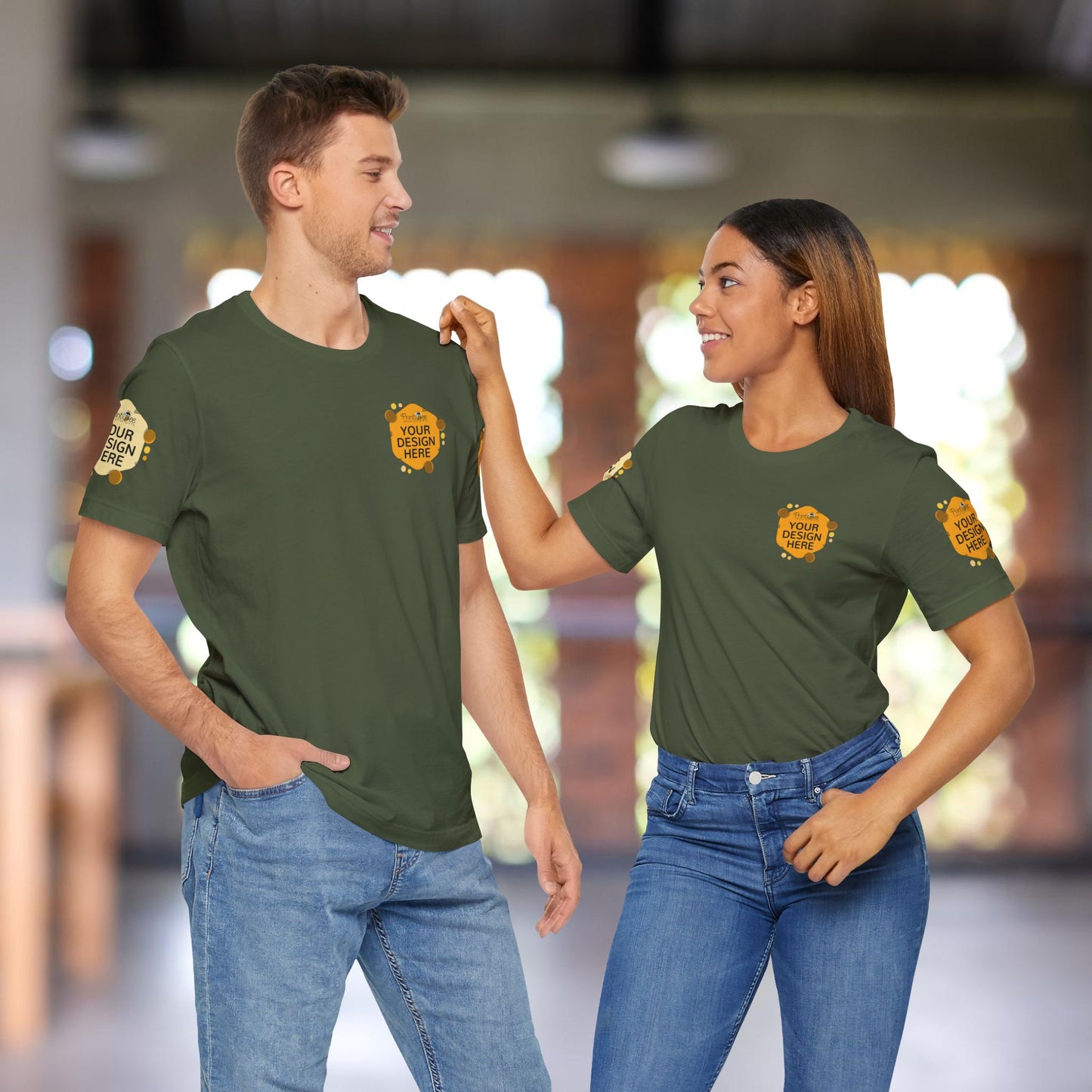 Custom Green Hues Tees for BELLA+CANVAS® 3001