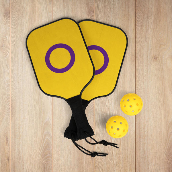 7.5'' × 15.5'' Intersex Pride Flag Pickleball Kit